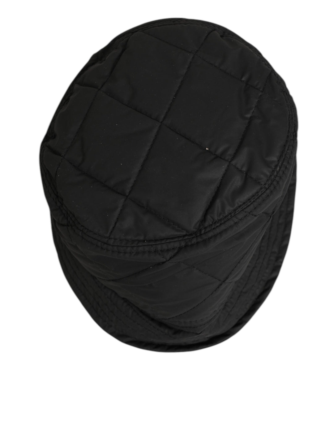 Dolce & Gabbana Black Nylon Quilted Bucket Men Capello Hat
