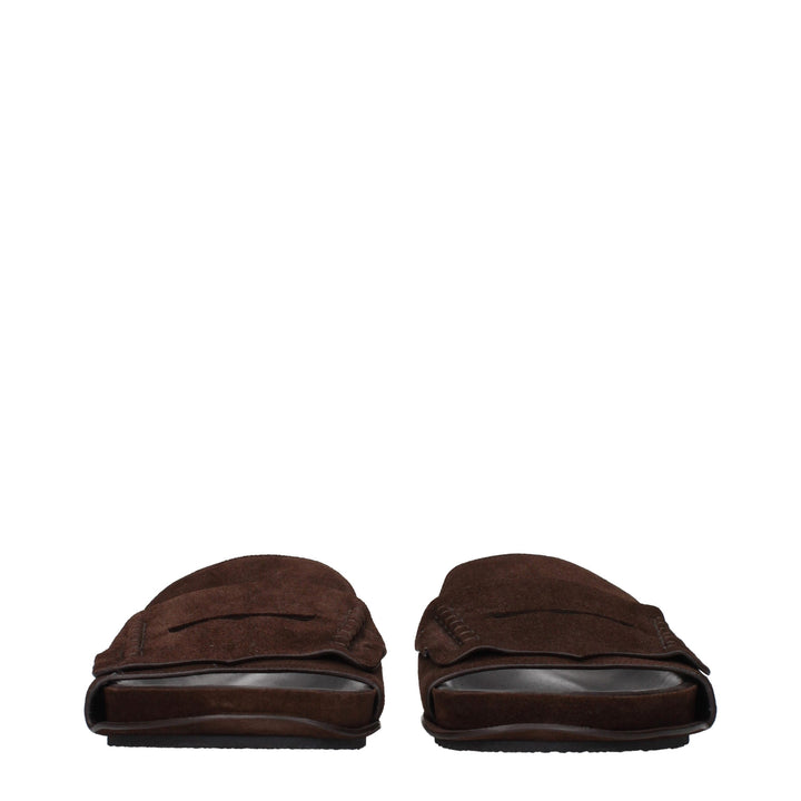 Jacquemus Brown Leather Slippers Sandals