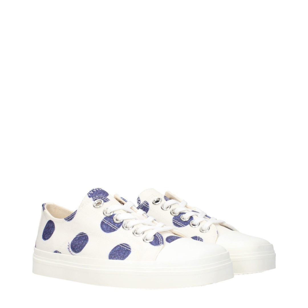 Moschino White Fabric Low Tops
