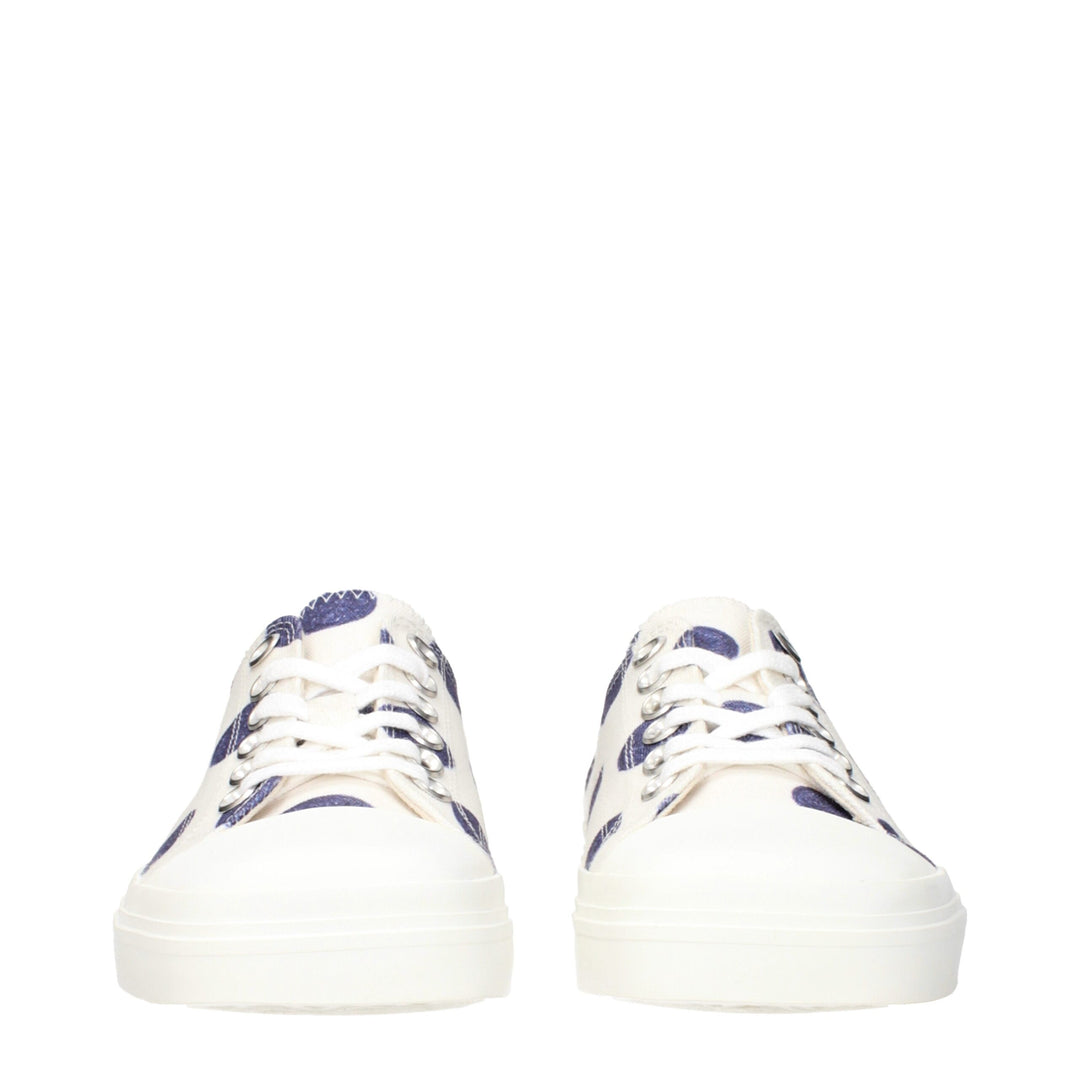 Moschino White Fabric Low Tops