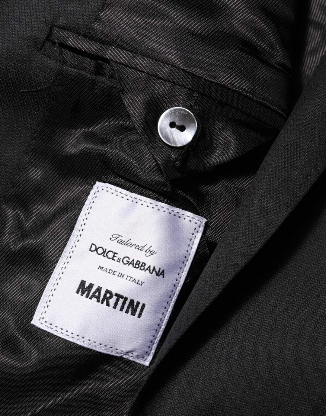 Dolce & Gabbana Dark Gray Single Breasted Men Coat MARTINI Blazer