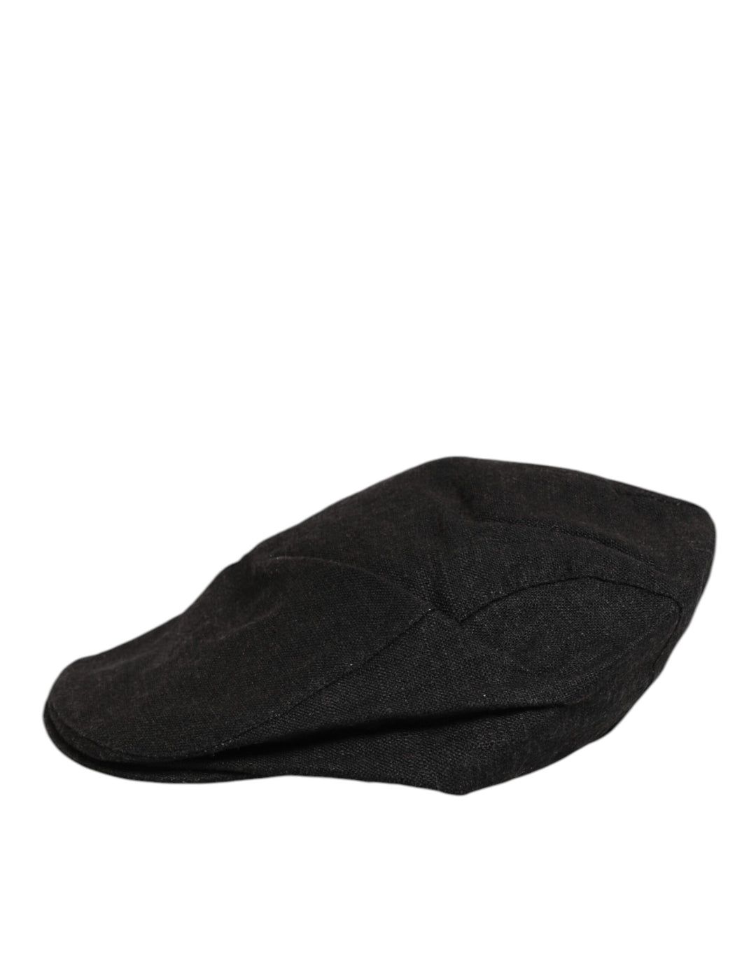 Dolce & Gabbana Black Cotton DG Logo Newsboy Cloth Capello Hat