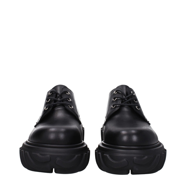 Off-White Black Leather Oxfords And Derbies