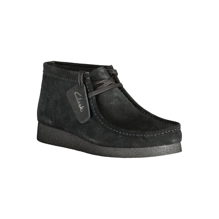 Clarks Black Leather Men Sneaker