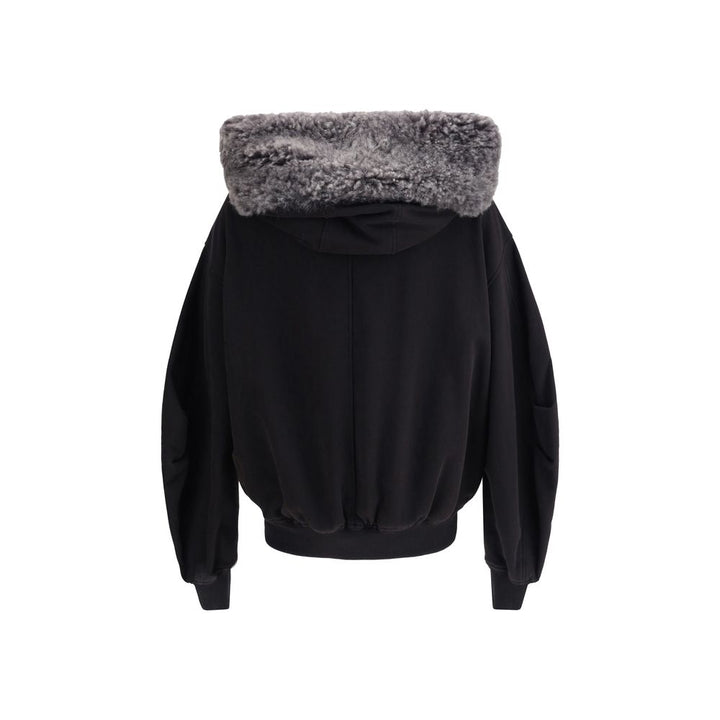 Dolce & Gabbana Hooded Sweatshirt with wide fur-trimmed hood