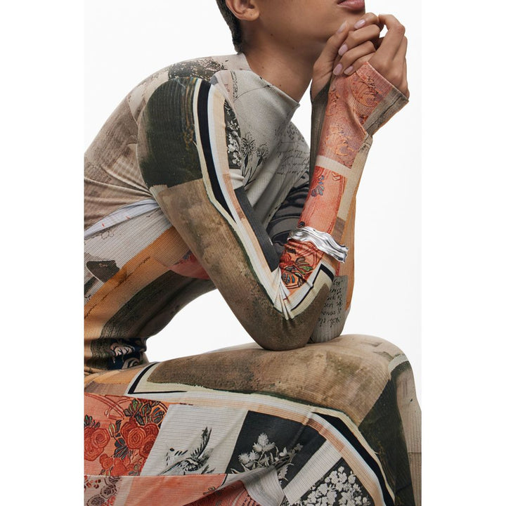 Desigual Beige Elastane Dress