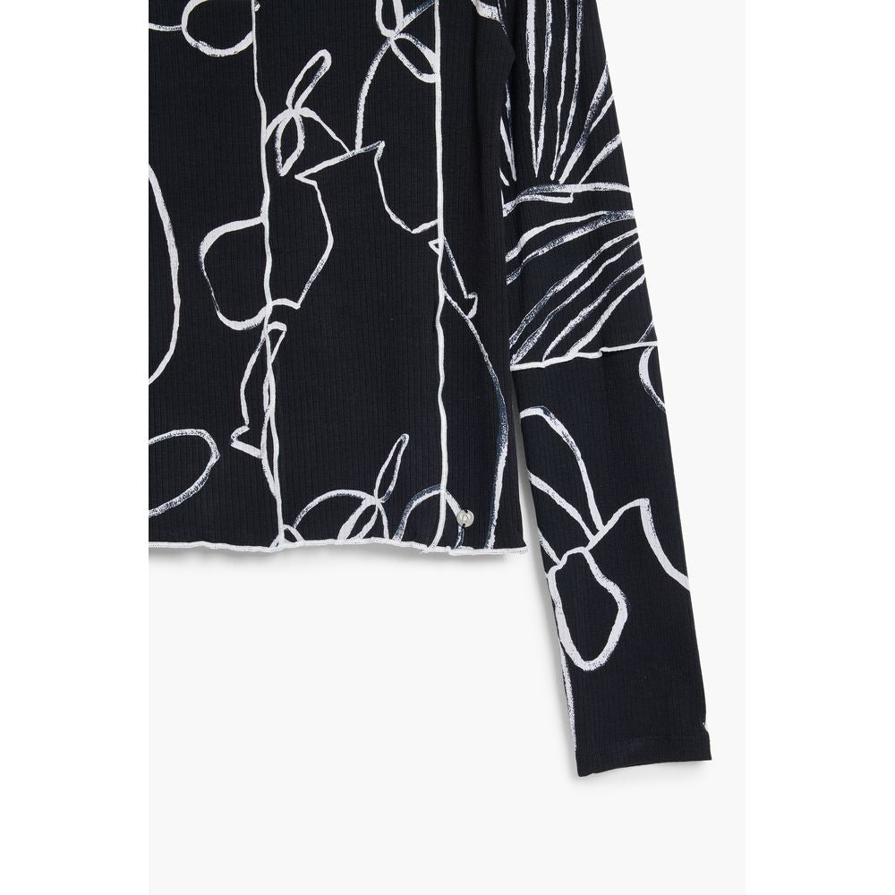 Desigual Black Elastane T-Shirt