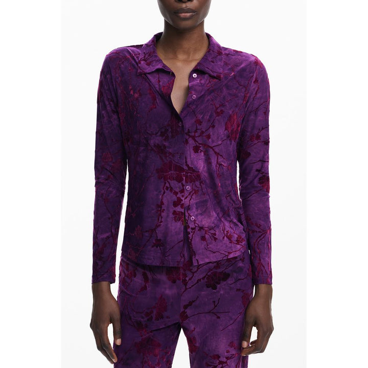 Desigual Purple Polyester Shirt