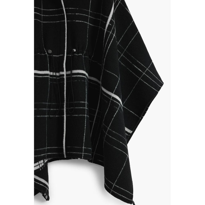 Desigual Black Wool Women Poncho