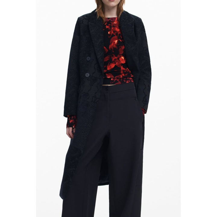 Desigual Black Polyester Jackets & Coat