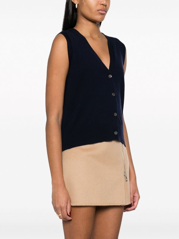 V-neck fine-knit vest-7