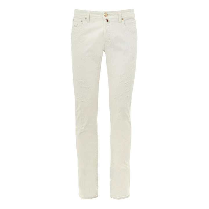 Jacob Cohen White Cotton Skinny Jean