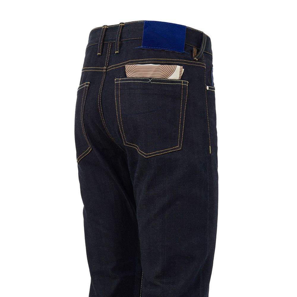 Jacob Cohen Blue Polyester Tapered Jean