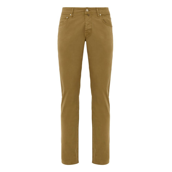 Jacob Cohen Yellow Cotton Skinny Pant