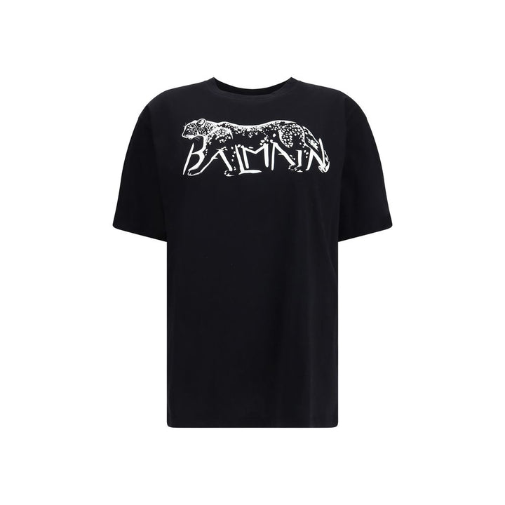 Balmain T-shirt with Leopard Print