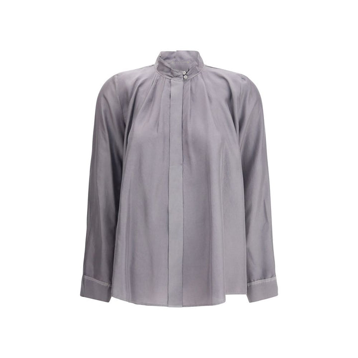 Forte_Forte Crater-collar Shirt in habotai Silk