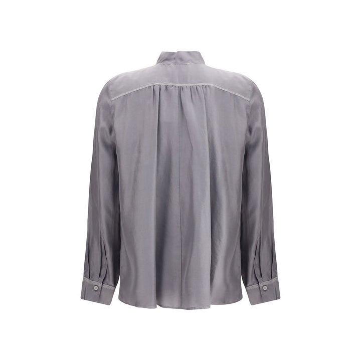 Forte_Forte Crater-collar Shirt in habotai Silk