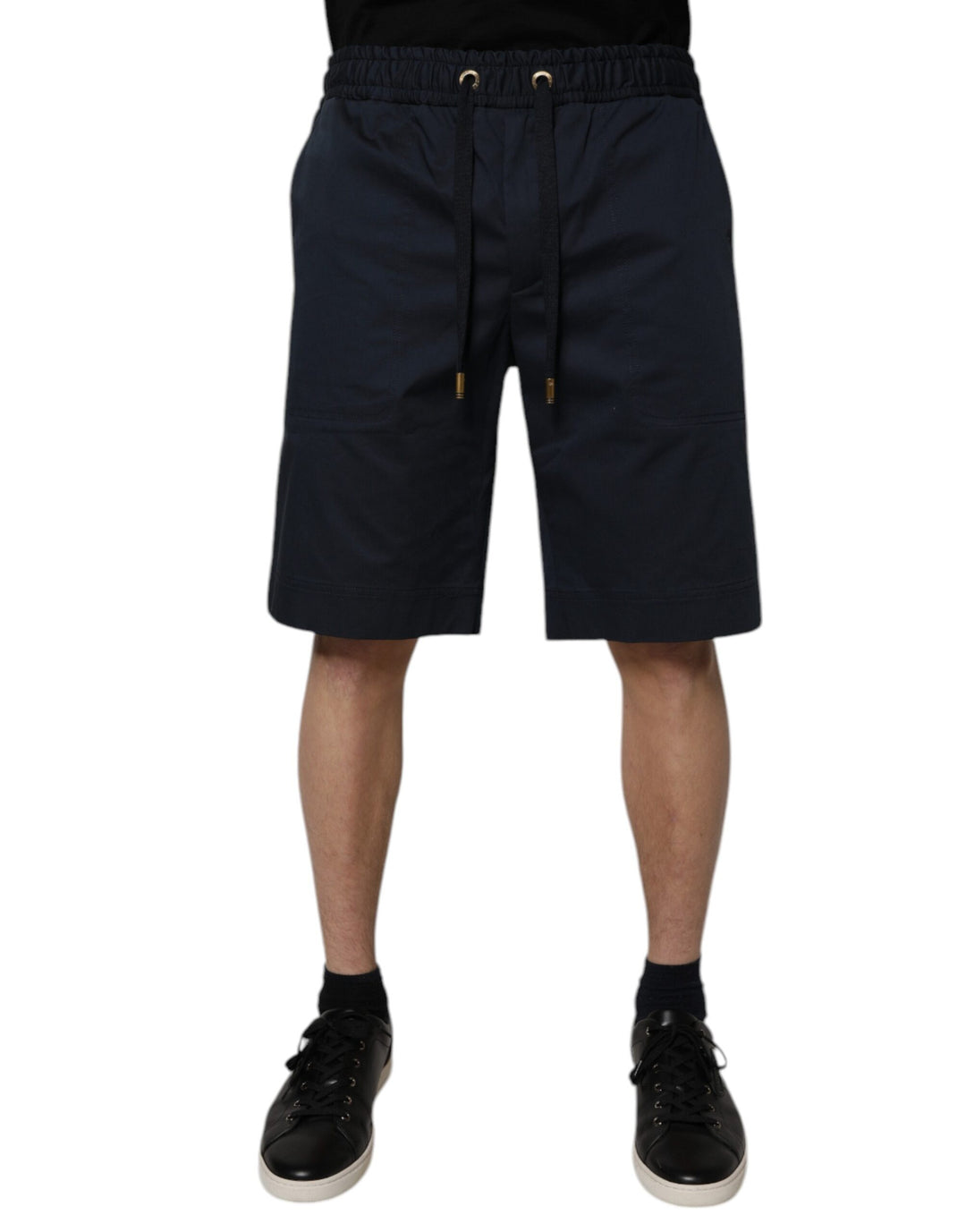 Dolce & Gabbana Navy Blue Cotton Stretch Men Bermuda Shorts