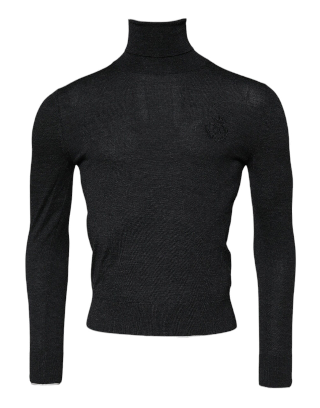 Dolce & Gabbana Black Wool Turtle Neck Men Pullover Sweater