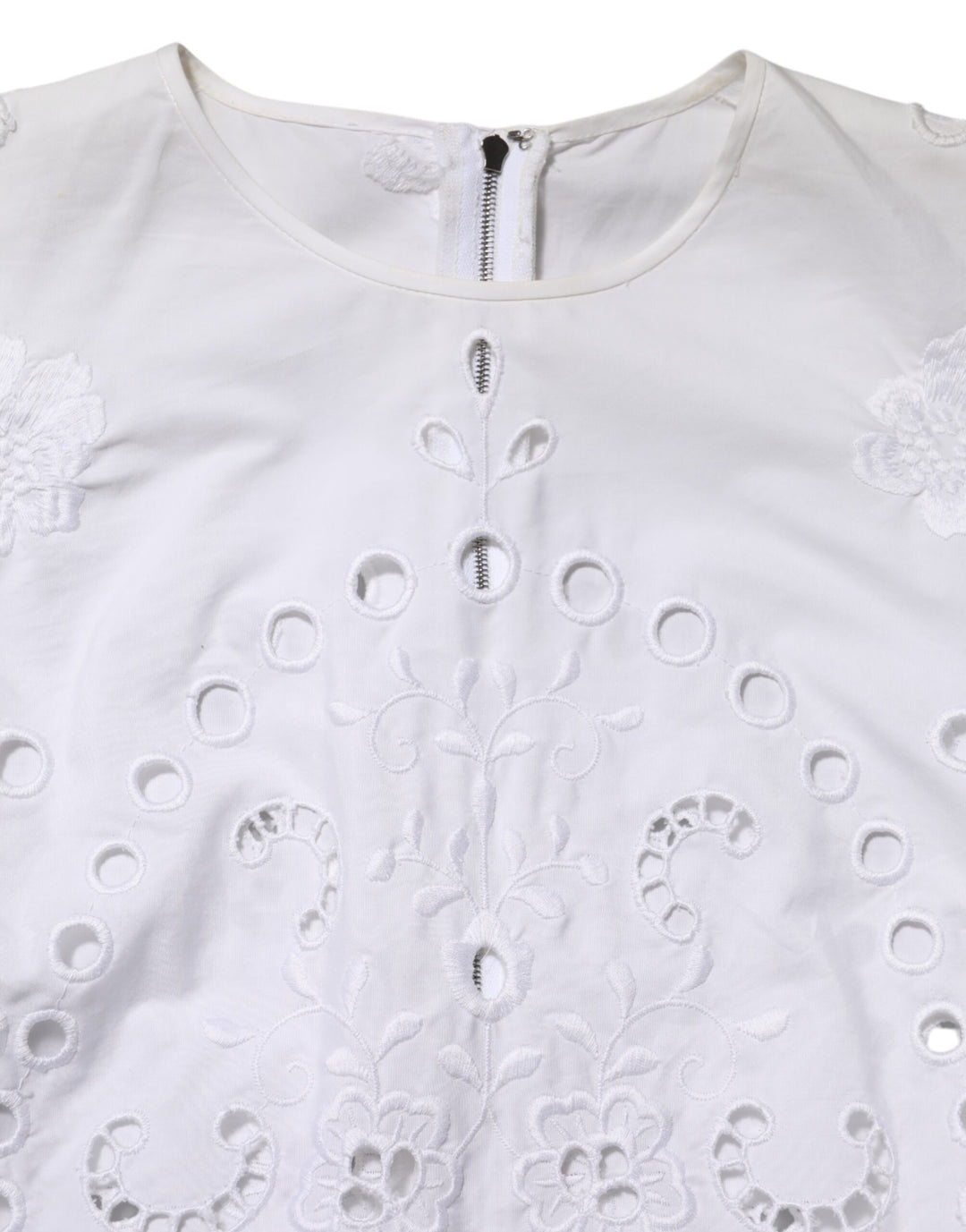 Dolce & Gabbana White Cut Out A-line Sheath Mini Dress