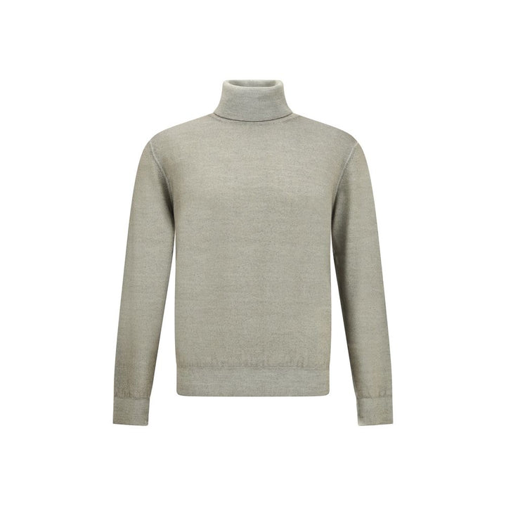 Cruciani Wool Green Turtleneck