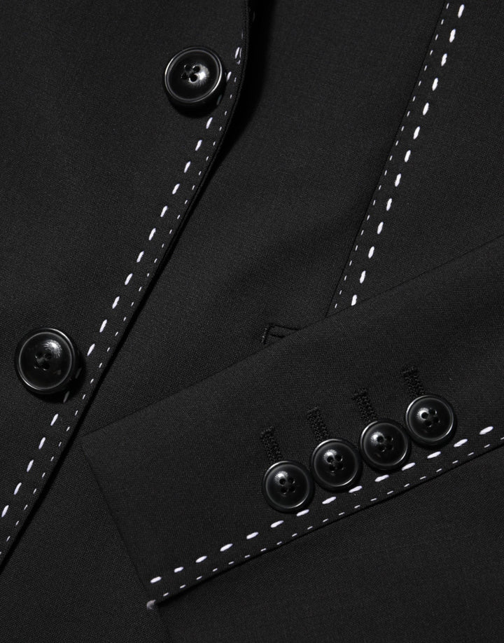 Dolce & Gabbana Black SICILIA 2 Buttons Suit Jacket Blazer