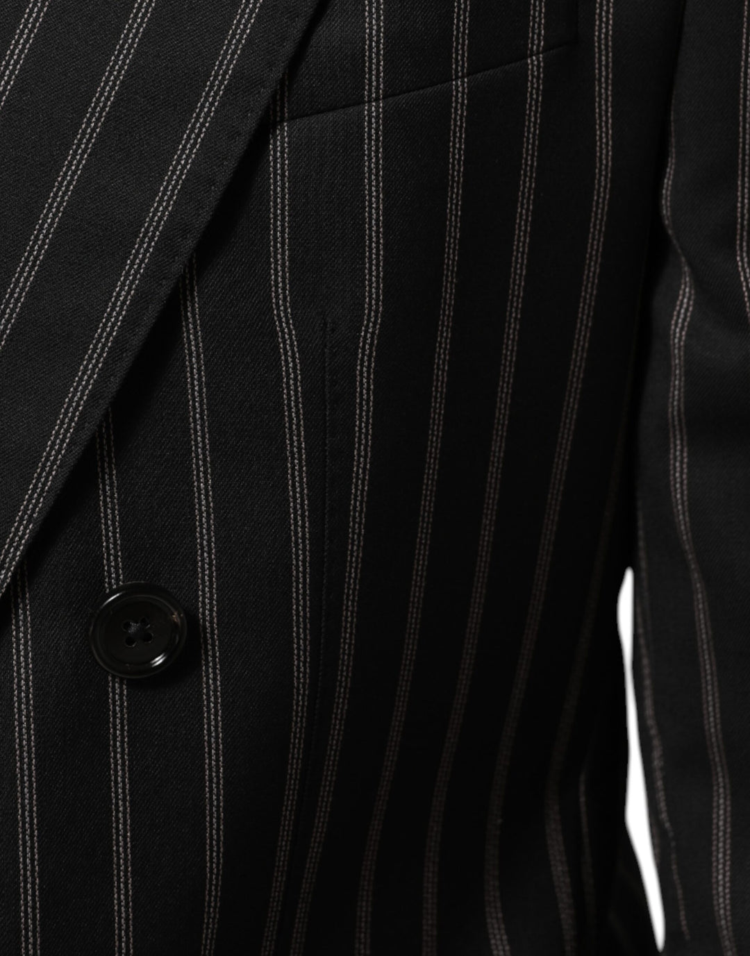 Dolce & Gabbana Black Stripes SICILIA 1 Button Suit Blazer
