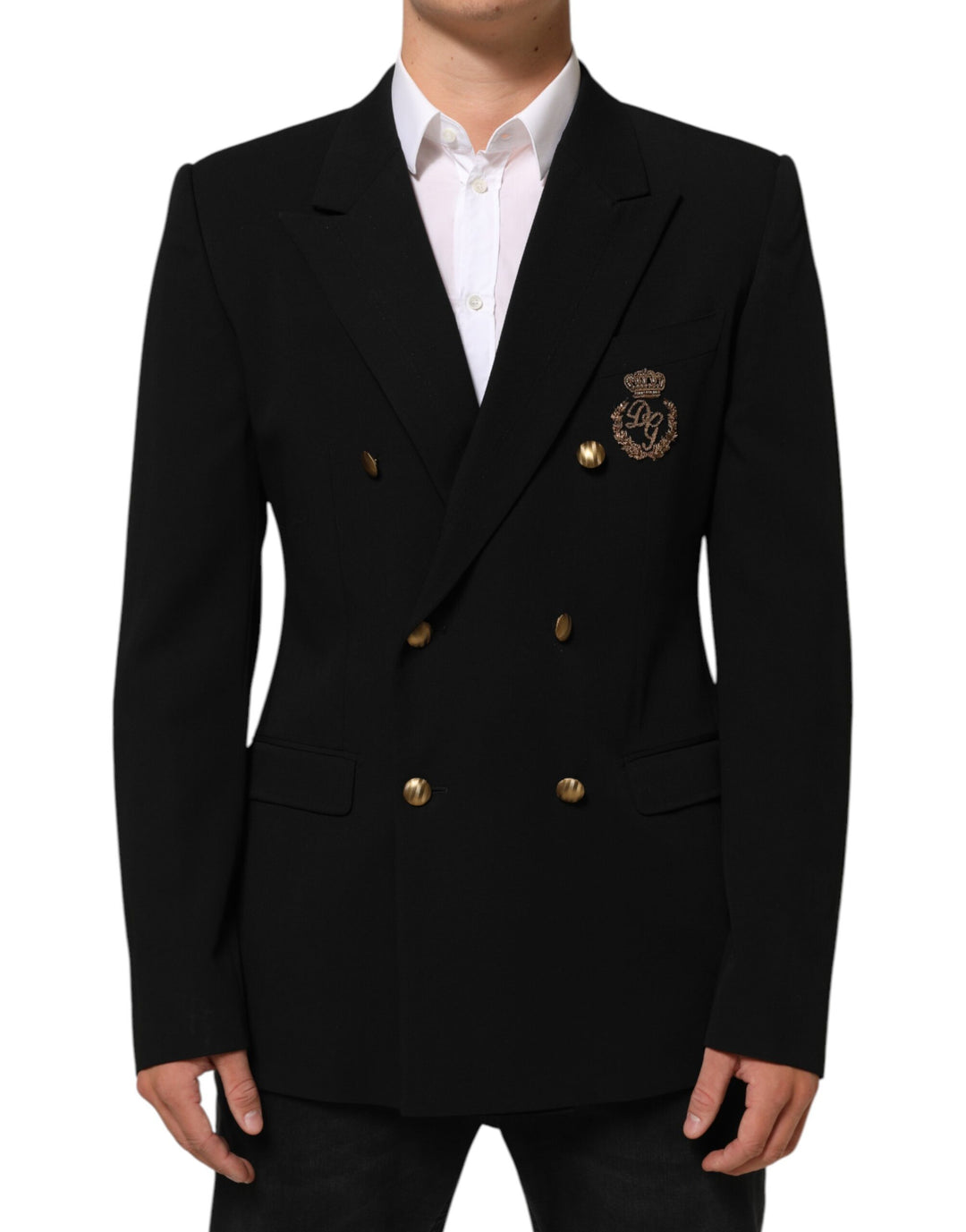 Dolce & Gabbana Black Wool 2 Buttons Suit Men Jacket Blazer