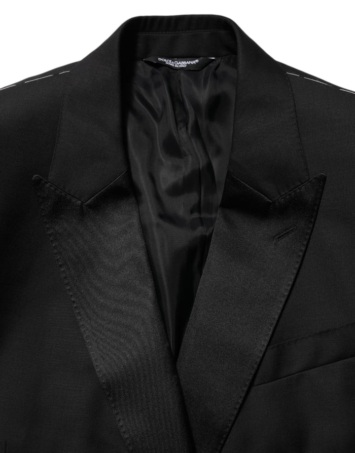Dolce & Gabbana Black MARTINI Double-Breasted Suit Blazer