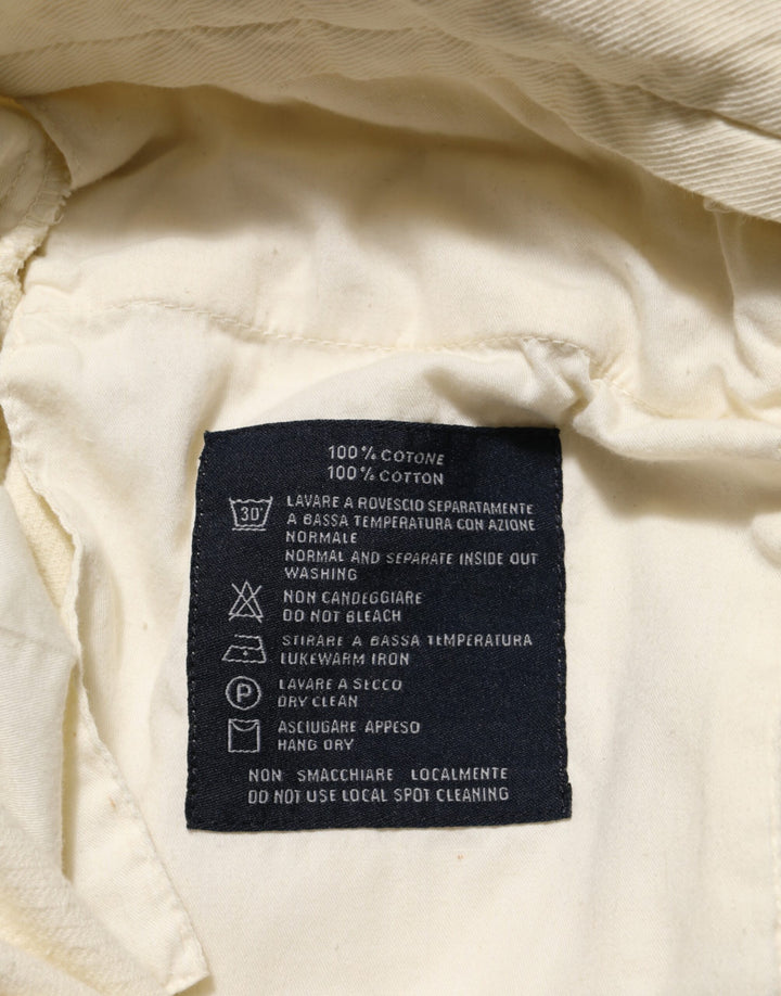 Burberry Beige Corduroy Cotton Straight Men Trouser Pants