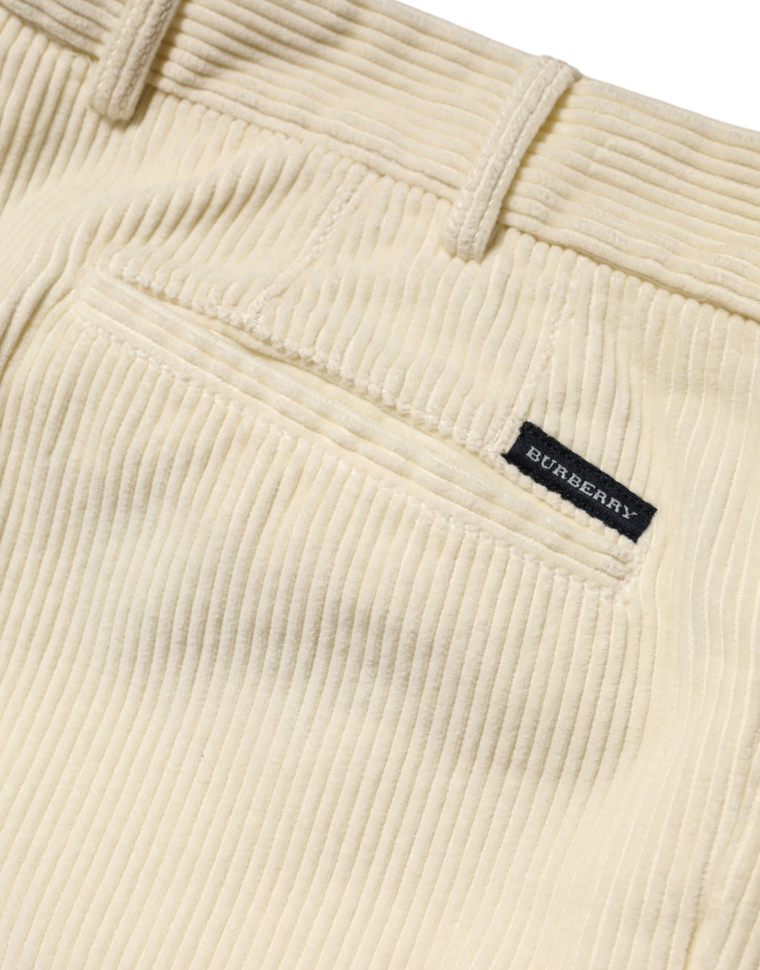 Burberry Beige Corduroy Cotton Straight Men Trouser Pants