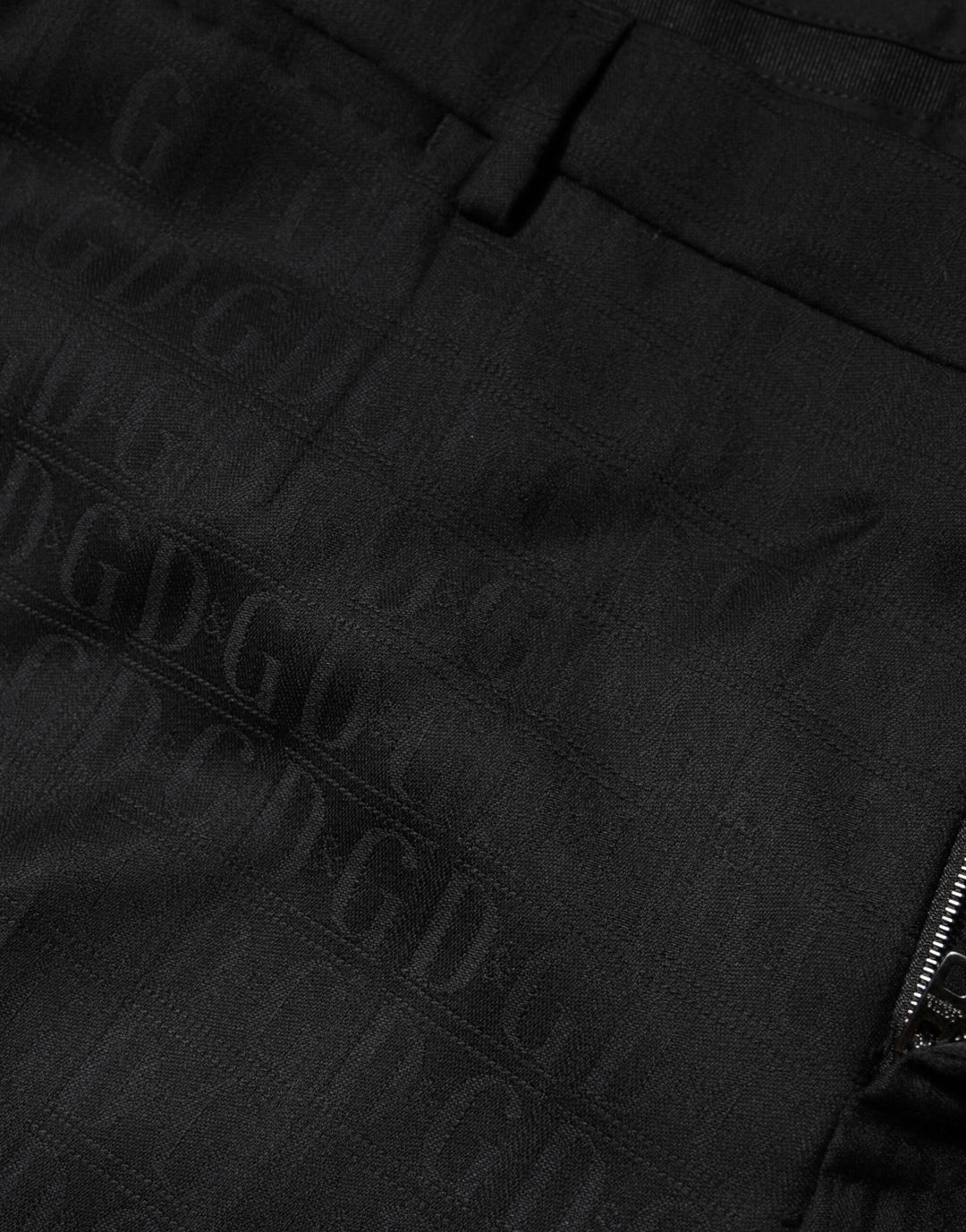 Dolce & Gabbana Black Wool Mid Waist Dress Men Trouser Pants