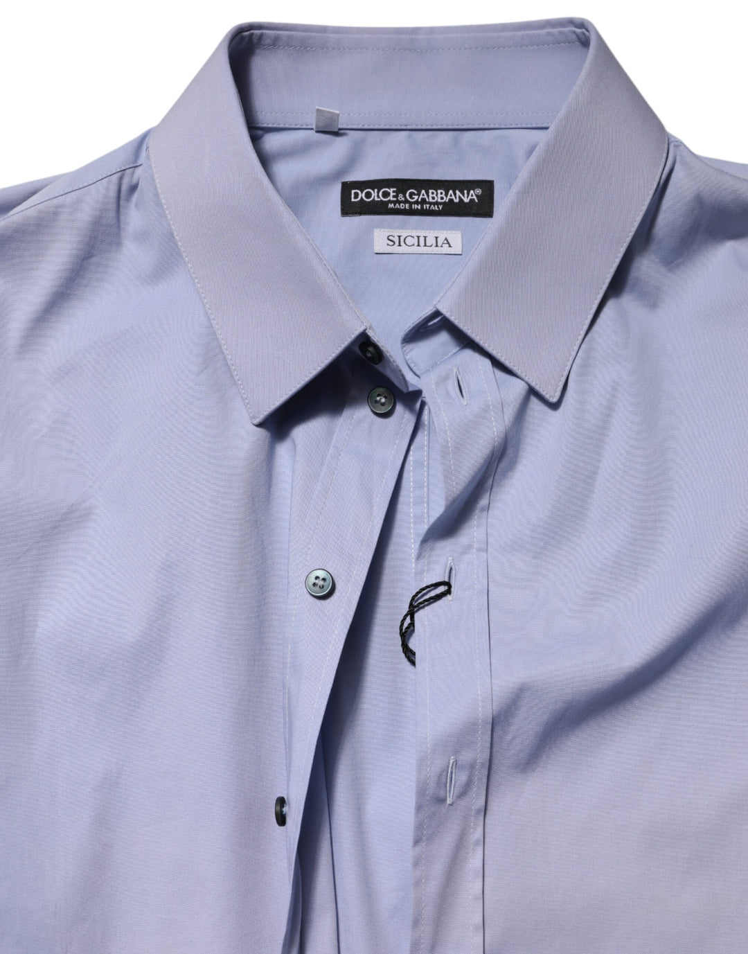 Dolce & Gabbana Blue SICILIA Cotton Men Dress Formal Shirt