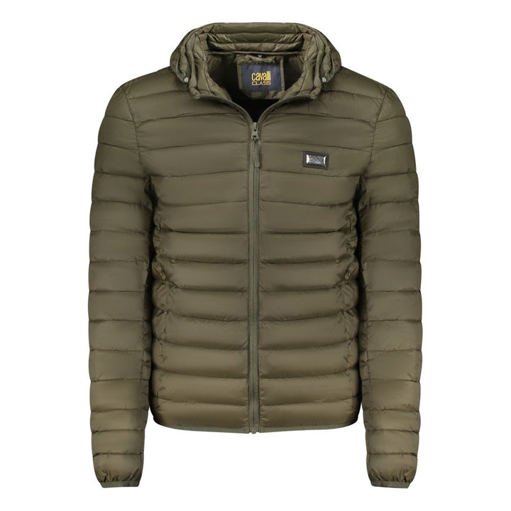 Cavalli Class Green Polyester Men Jacket