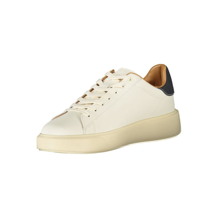 Blauer White Leather Men Sneaker