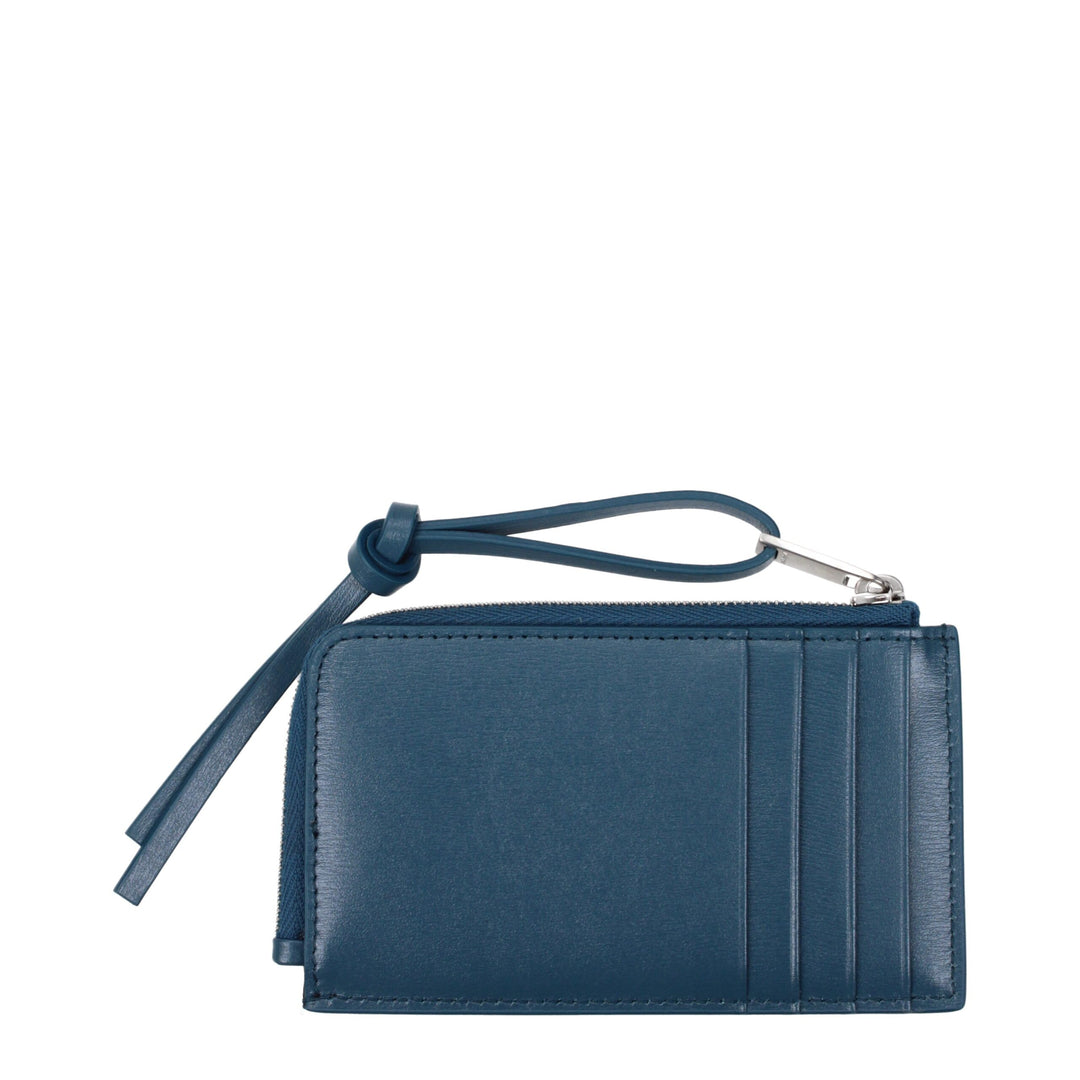 Jil Sander Blue Leather Wallets