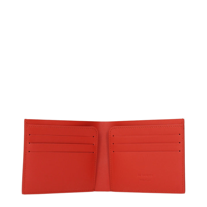 Jil Sander Red Leather Wallets