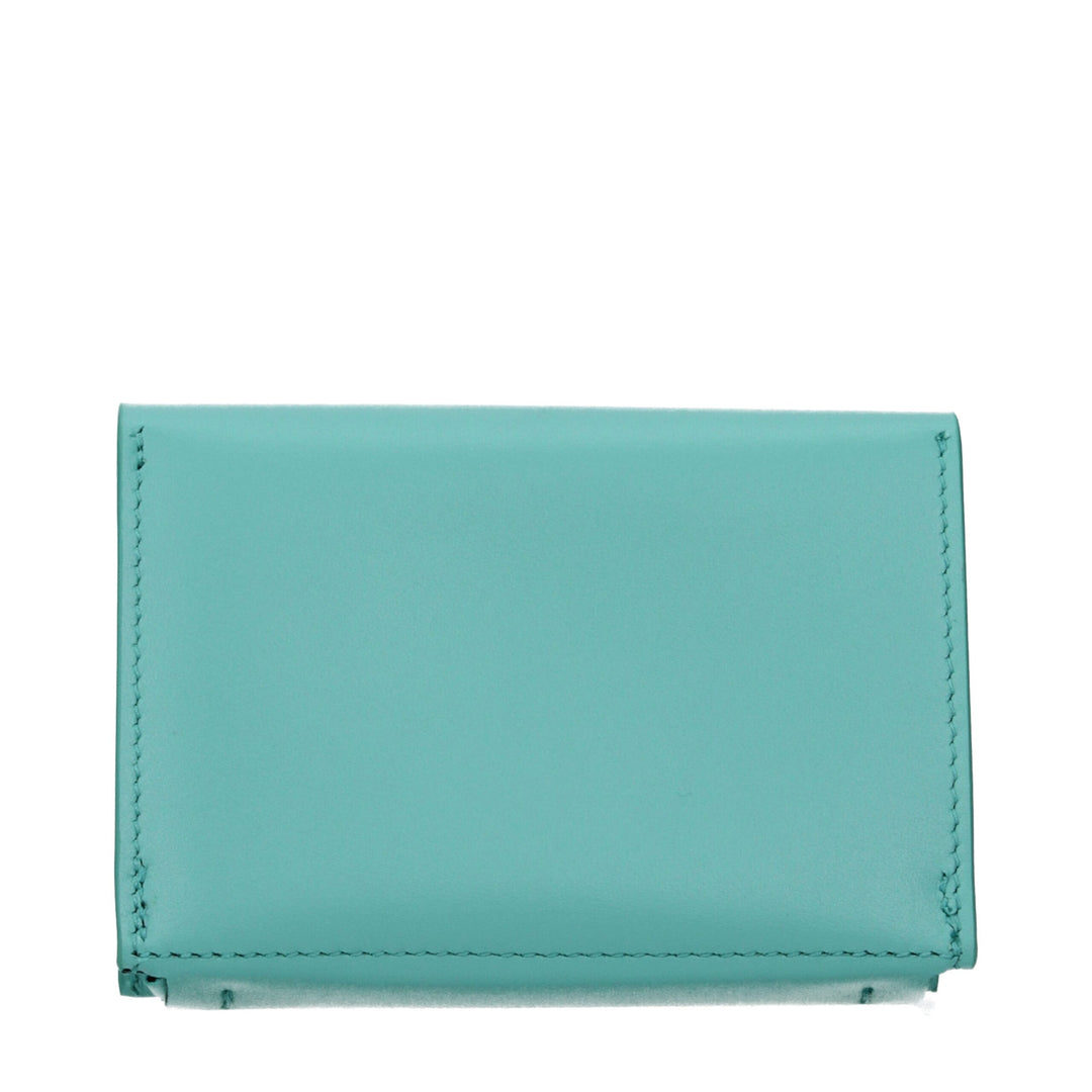 Jil Sander Green Leather Cardholders