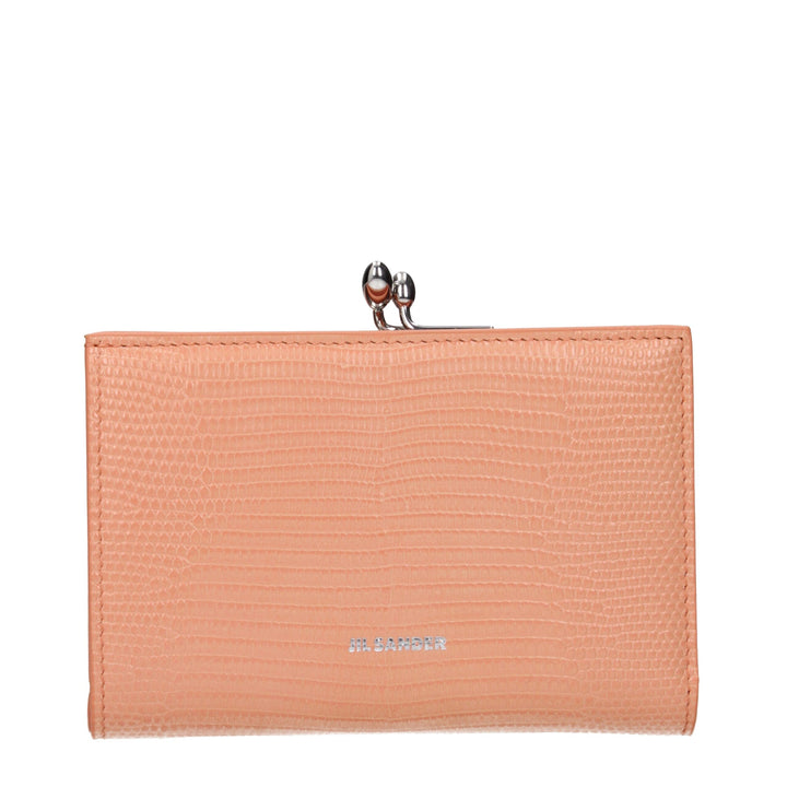 Jil Sander Pink Leather Wallets