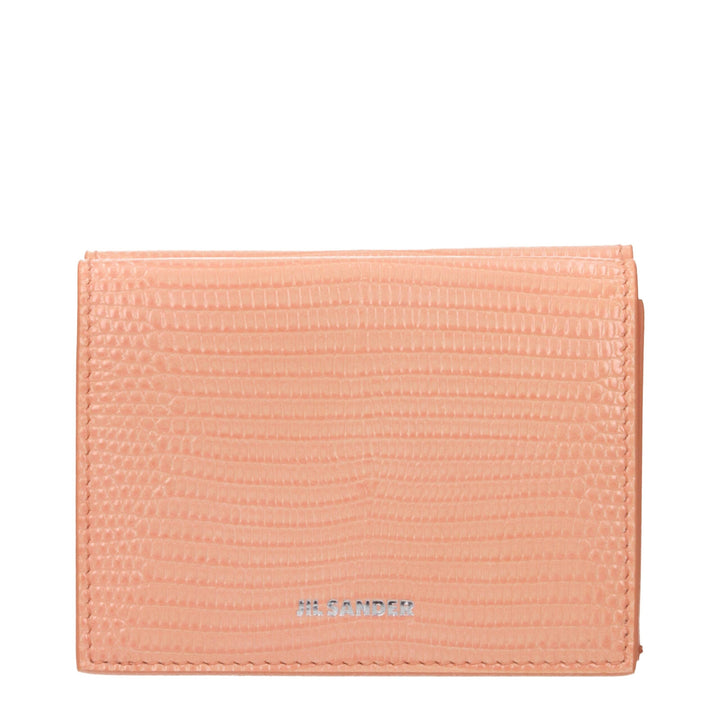 Jil Sander Pink Leather Wallets