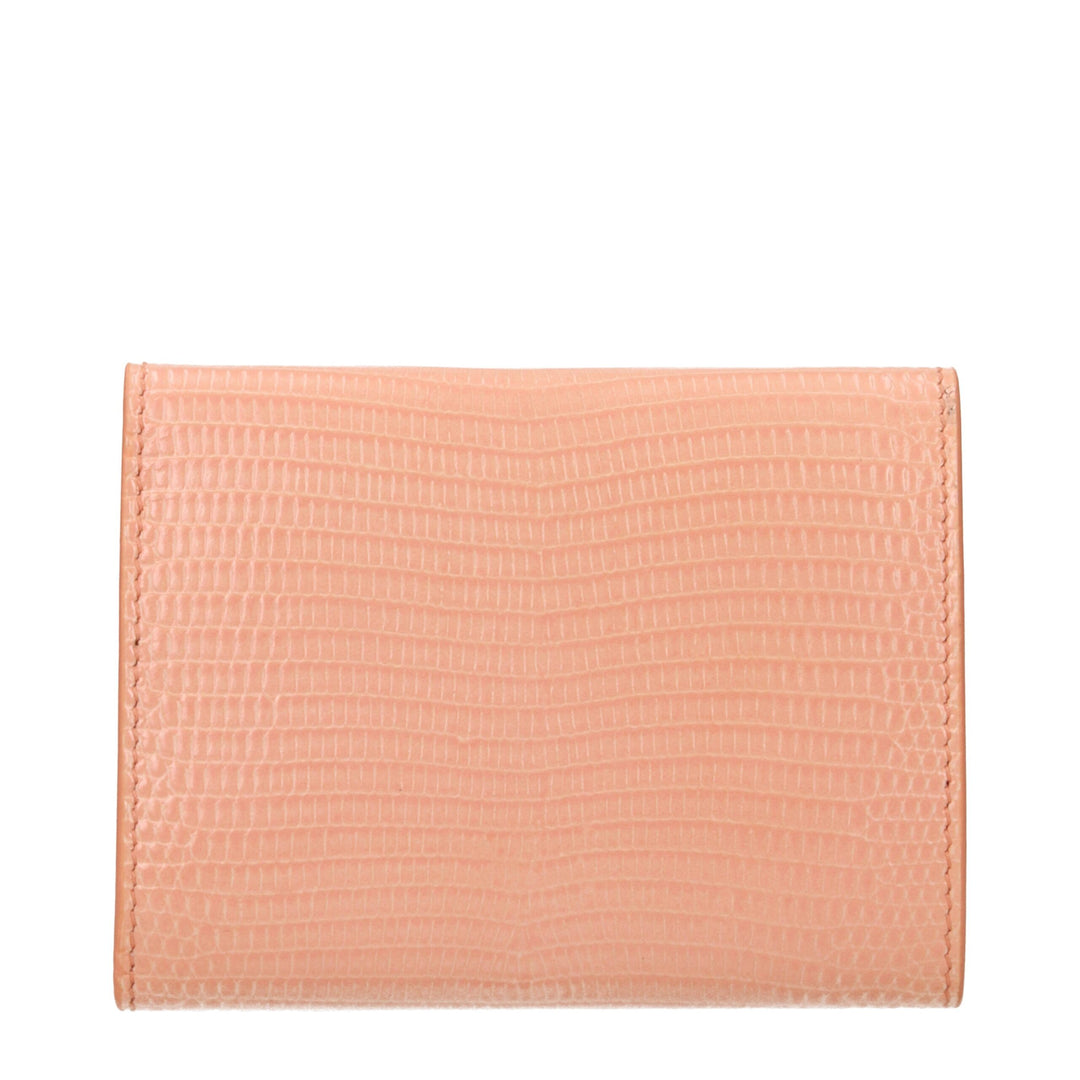 Jil Sander Pink Leather Wallets