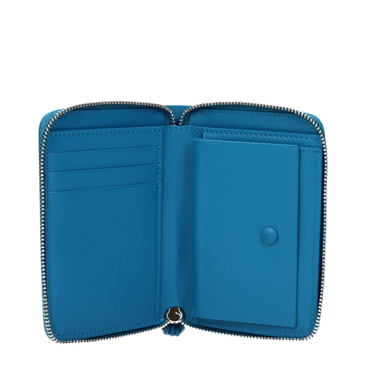 Jil Sander Blue Leather Wallets