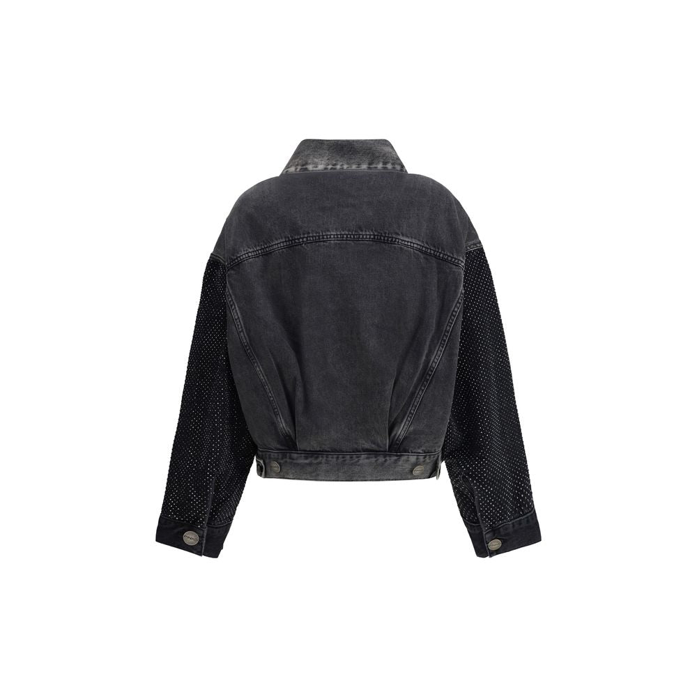 PINKO The Trucker jacket with mini studs