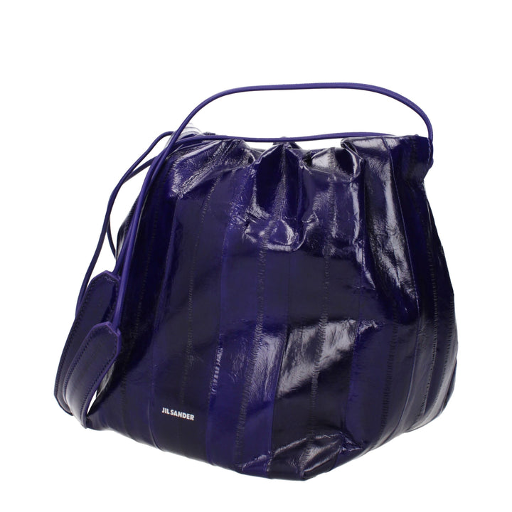 Jil Sander Purple Leather Shoulder Bags