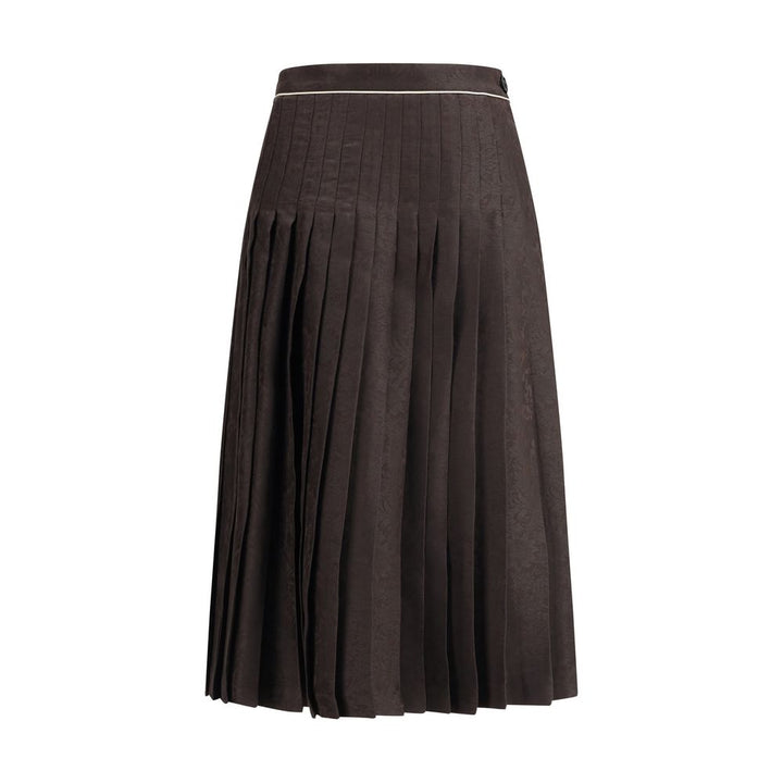 Burberry Sunflower Pleated Silk Skirt