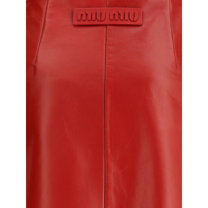 Miu Miu Nappa Leather Skirt