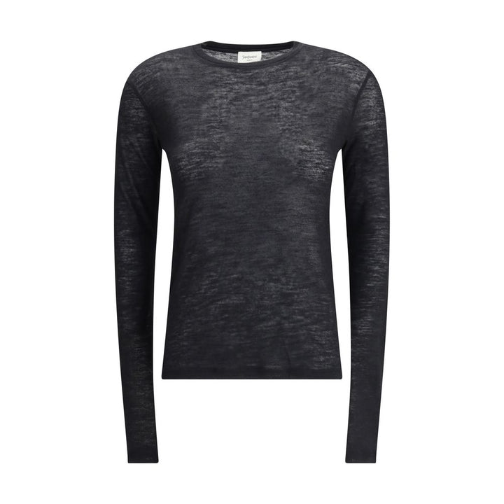 Saint Laurent Short-sleeved T-shirt in Cashmere and Silk