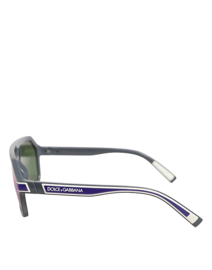 Dolce & Gabbana DG4356F Blue Acetate Aviator Shades Eyewear Sunglasses