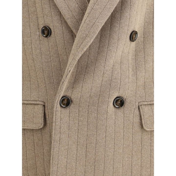 Lardini Double-breasted Knit Jacket