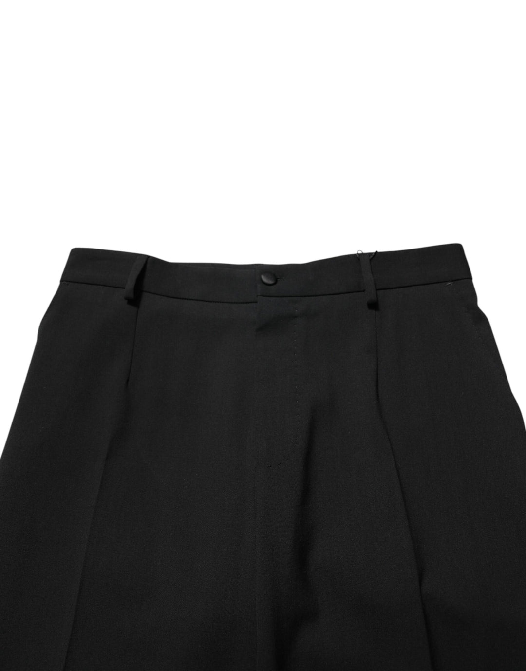 Dolce & Gabbana Black Wool Formal Dress Men Trouser Pants